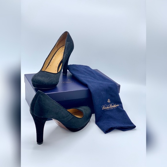 Brooks Brother Black Pony Hair Heels - Picture 3 of 4
